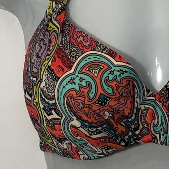VICTORIAS SECRET molded cups bohemian paisley top - Picture 3 of 12